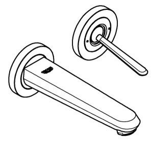 Смеситель встраиваемый Grohe Eurodisc Joy 19968000, хром