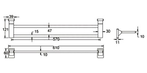 Держатель для полотенец Rose RG1627