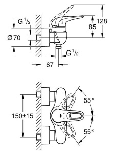Смеситель для душа Grohe Eurostyle 33590LS3