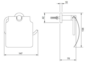 Держатель для туалетной бумаги Omnires Modern MP60520CR
