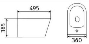 Подвесное биде Ceramalux 5330MB