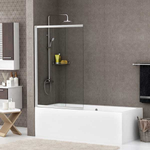 Душевая шторка на ванну Wasserkraft Main 41S02-80 WasserSchutz, 80х140, прозрачный