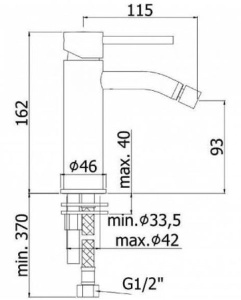 Смеситель для биде Paffoni Light LIG131NO