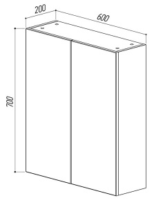 Полупенал Belux Мадрид Ш 60, 60, белый глянец