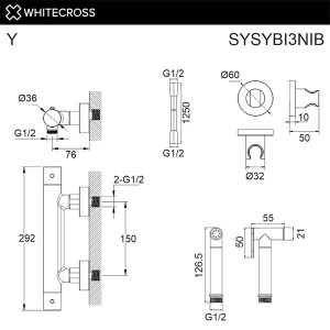 Смеситель для биде Whitecross Y SYSYBI3NIB с термостатом