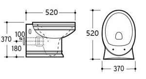Подвесной унитаз CeramaLux 2021 безободковый (с крышкой SoftClose)