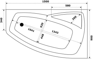 Лицевой экран для ванны BAS Камея 150