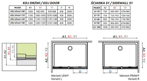 Фронтальная стенка Radaway Espera Pro KDJ front Wall 440