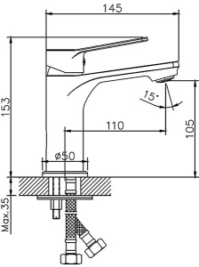 Смеситель для умывальника Haiba HB10559