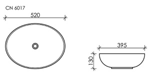 Умывальник CeramicaNova Element CN6017MDH