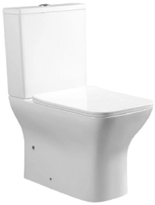 Напольный унитаз Cerutti Elleros CT10093 безободковый с крышкой Soft Close, белый