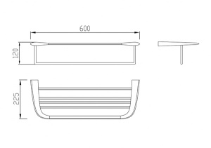 Полка для полотенец с держателем Abber Nord AA1554B