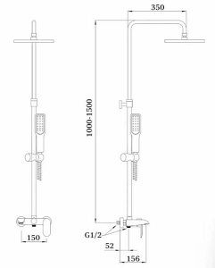 Душевая стойка Ganzer GZ22062-F