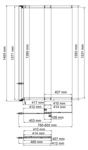 Душевая шторка на ванну Wasserkraft Main 41S02-80 WasserSchutz, 80х140, прозрачный