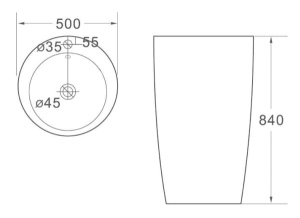 Умывальник SantiLine SL-4004 напольный