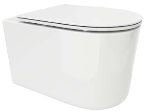 Подвесной унитаз Cerutti Tanaro Aria MW CT9236 / Tanaro Aria CT8910 безободковый с крышкой SoftClose, белый глянцевый