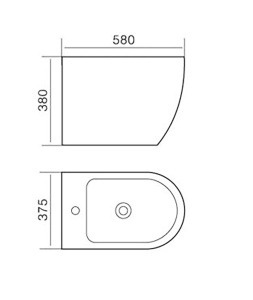 Напольное биде Timo Kulo ТК-402