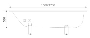 Стальная ванна White Wave Classic, 150х75