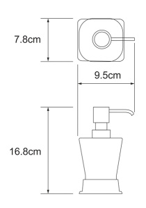 Дозатор для жидкого мыла Wasserkraft Amper K-5499BLACK