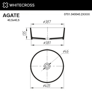 Умывальник Whitecross Agate RAL матовый Solid Surface