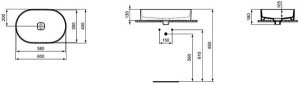 Умывальник Ideal Standard Strada II Oval Vessel T298101