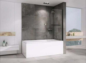 Душевая шторка на ванну Abber Ewiges Wasser AG50080B, 80х140, прозрачный