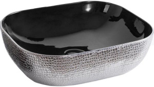 Умывальник CeramaLux D1302H020 / D1302H022 / D1302H024, 50х40, черный, золото