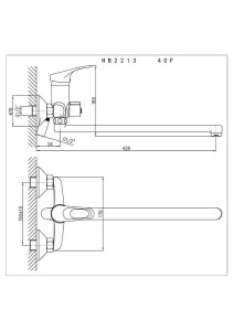 Смеситель для ванны Haiba HB2213