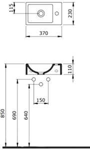 Умывальник Bocchi Milano 1418-004-0326