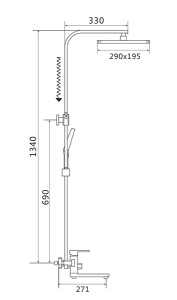 Душевая стойка Shevanik S7036T