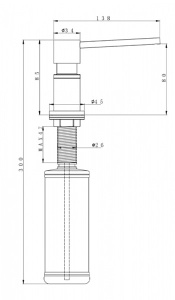 Дозатор для моющих средств Paulmark Kraft D003-BR