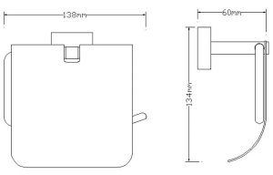 Держатель для туалетной бумаги Omnires Lift 8151ACR