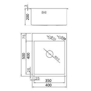 Кухонная мойка Wisent WS-34050+WW405A+W302644 с коландером и дозатором