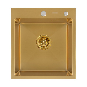 Кухонная мойка Arfeka Eco AR 45 Gold с дозатором и роллер-матом