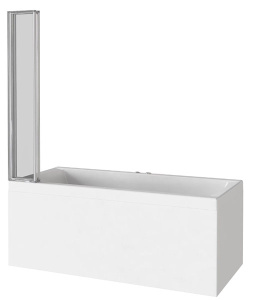 Душевая шторка на ванну Good Door SCREEN GR4-100 C-CH профиль хром, 100х140, прозрачный
