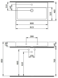 Умывальник Lauter Optima 80.5