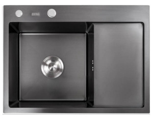 Кухонная мойка Avina HM6848 PVD (графит) с коландером и дозатором