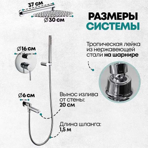 Душевая система скрытого монтажа Grocenberg GB5099CR-1