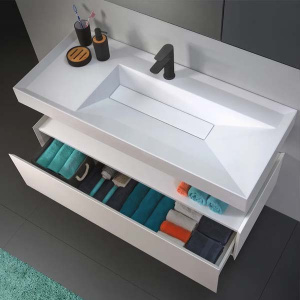 Умывальник Belux Триумф 850-02 белый матовый Solid Surface