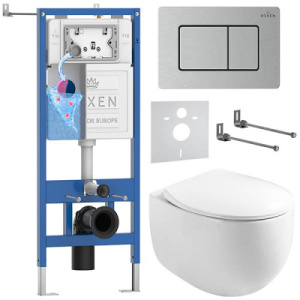 Комплект инсталляции 6 в 1 Roxen StounFix Dual Fresh 968442 с аромадозатором, сатин