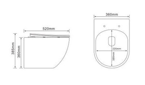 Подвесной унитаз Grossman Thin Rim GR-5601S безободковый с крышкой Soft Close