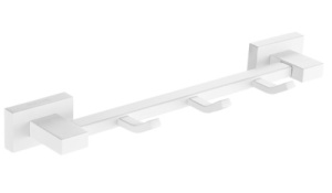 Планка с крючками Shevanik SG5631C / SG5641C / SG5651C, 30 см 3 крючка, белый