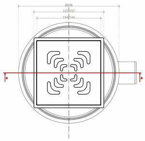 Душевой трап Pestan Confluo Square 4 Mask no flange