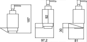 Дозатор Boheme New Venturo 10317-CR / 10317-G, белый, золото