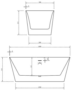 Акриловая ванна Abber AB9222-1.5