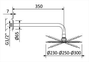 Душевая система скрытого монтажа Bruma Adagio Set 1455264CR+1455921CR+1931301CR Chrome