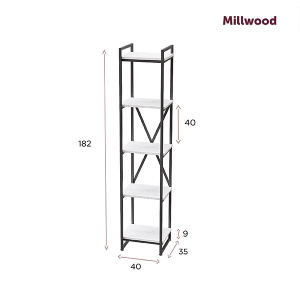 Стеллаж Millwood Лофт СН-2 дуб табачный / белый