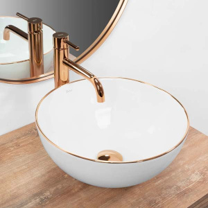 Умывальник Rea Stella Rose GOLD EDGE U7444