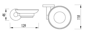 Мыльница Omnires Modern MP60420CR