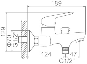 Смеситель для ванны Ledeme L3251